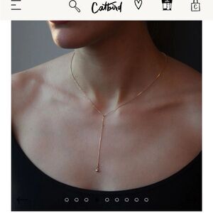 Catbird Greco Lariat necklace 14kt gold